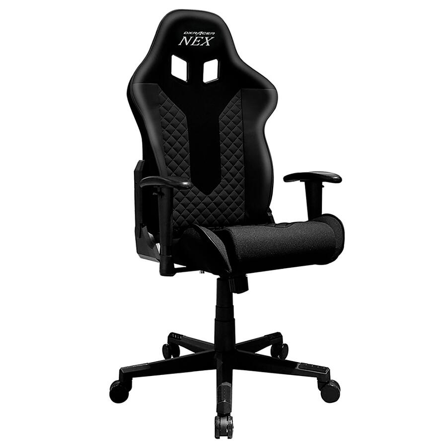 Игровое кресло DXRacer NEX EC/OK01/N, черный, ткань/экокожа - фото 1