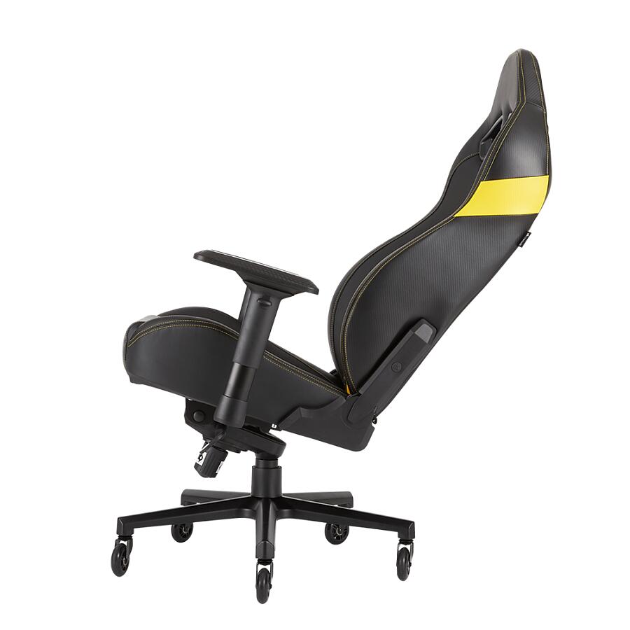 Игровое кресло Corsair T2 Road Warrior Yellow, искусственная кожа, черный/желтый - фото 8