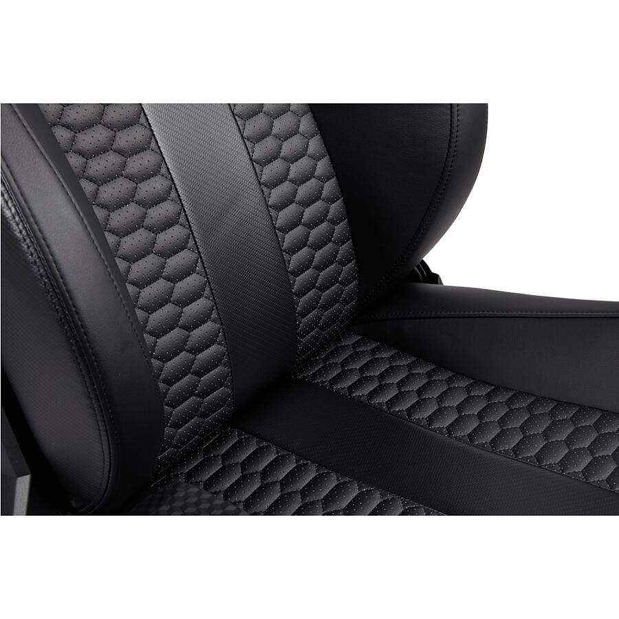 Игровое кресло Corsair T2 Road Warrior Black, искусственная кожа, черный - фото 12