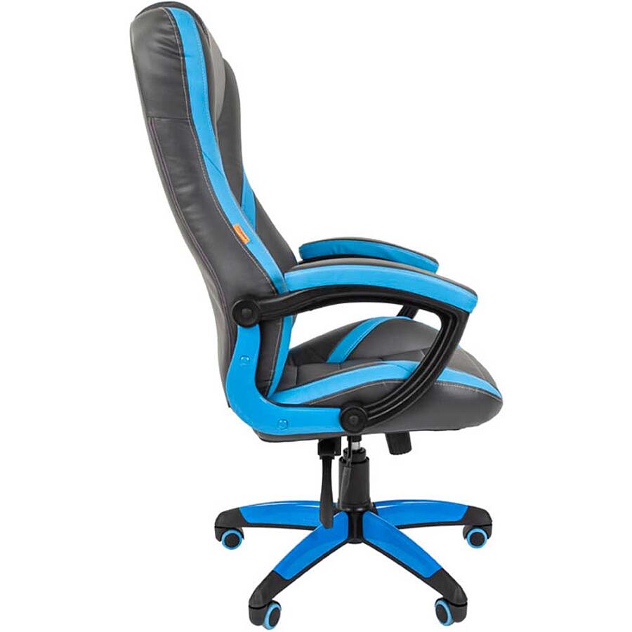 Игровое кресло Chairman Game 22 Grey/Blue, искусственная кожа, серый/синий - фото 3