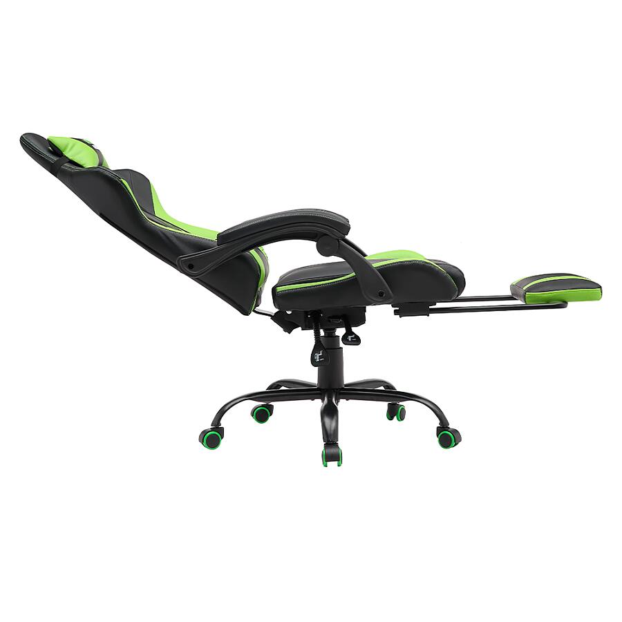 Игровое кресло VMMGame Throne Green, искусственная кожа, черный/зеленый - фото 5