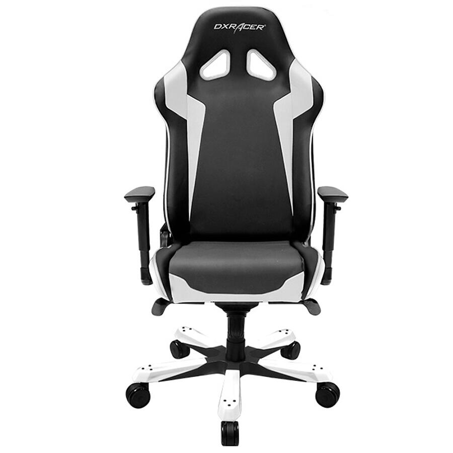 Игровое кресло DXRacer Sentinel OH/SJ00/NW, черный/белый, Экокожа - фото 1