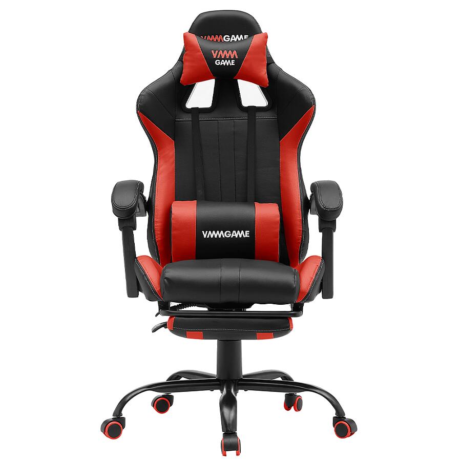 Игровое кресло VMMGame Throne Red, искусственная кожа, черный/красный - фото 2