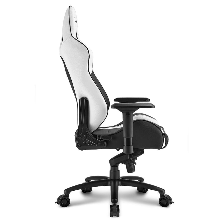 Игровое кресло Sharkoon Shark SKILLER SGS3 White, искусственная кожа, черный/белый - фото 4