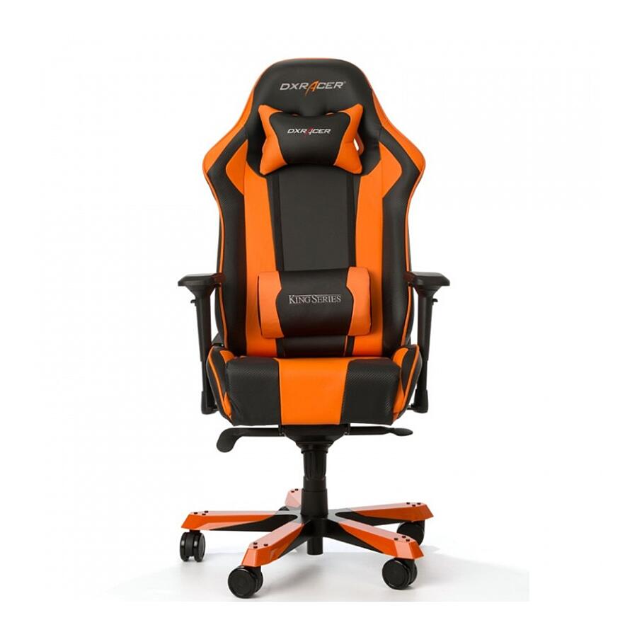 Игровое кресло DXRacer King OH/KS06/NO, черный/оранжевый, искусственная кожа - фото 3
