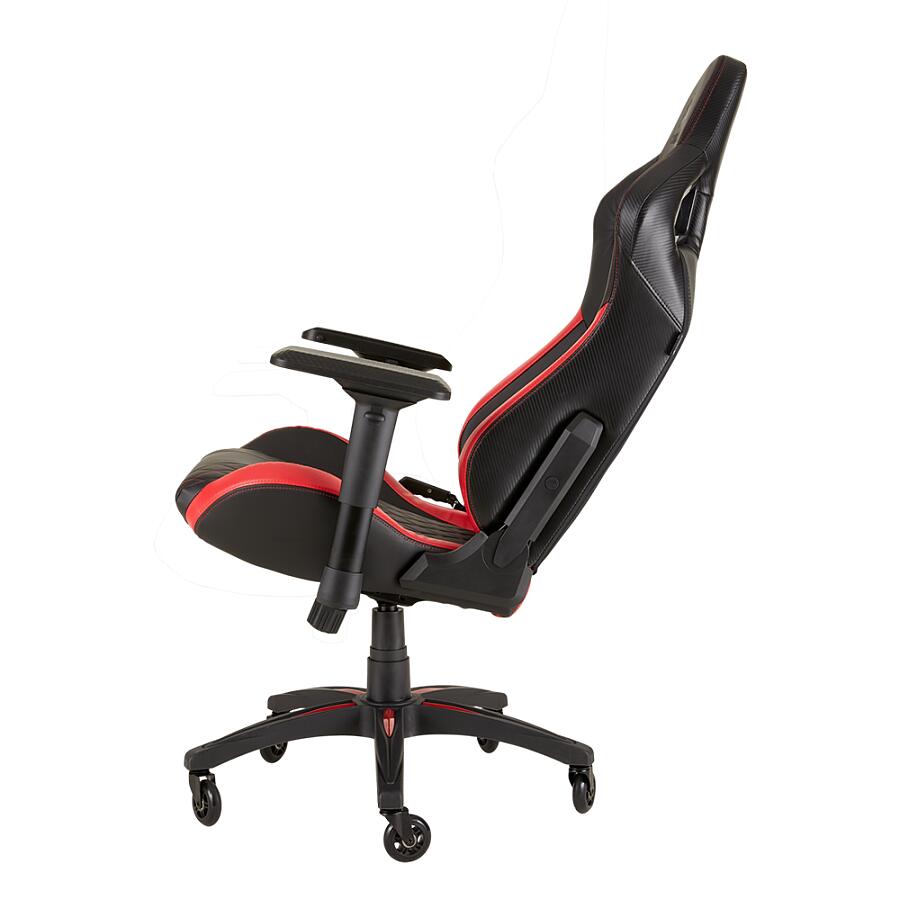 Игровое кресло Corsair T1 Race 2018 Red, искусственная кожа, черный/красный - фото 9