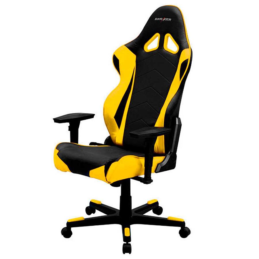 Игровое кресло DXRacer Racing OH/RE0/NY, черный/желтый, искусственная кожа - фото 1