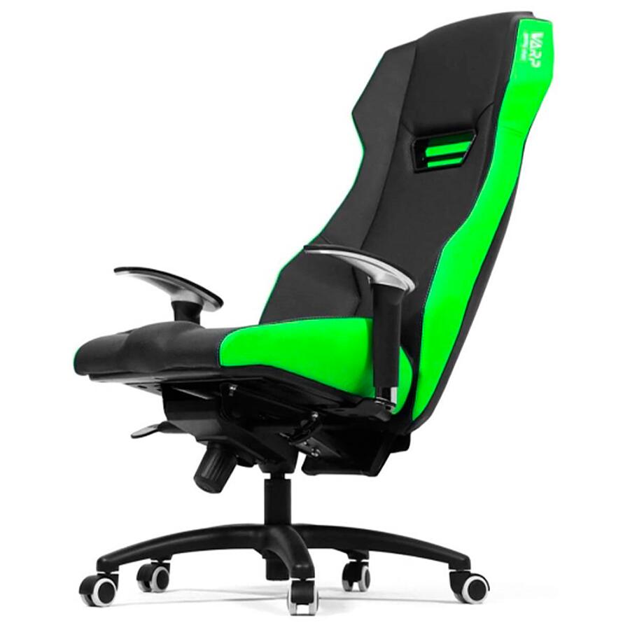 Игровое кресло WARP ZE Black/Green, искусственная кожа, черный/зеленый - фото 3