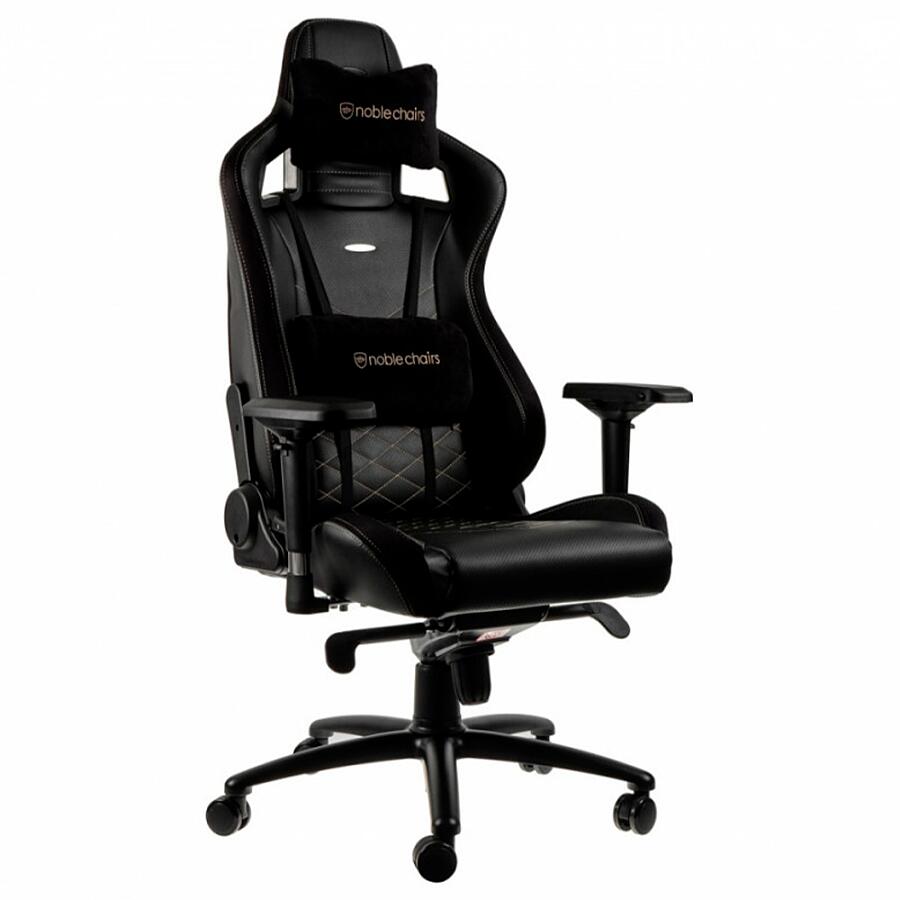Игровое кресло Noblechairs EPIC Black/Gold, искусственная кожа, черный/золотой - фото 1