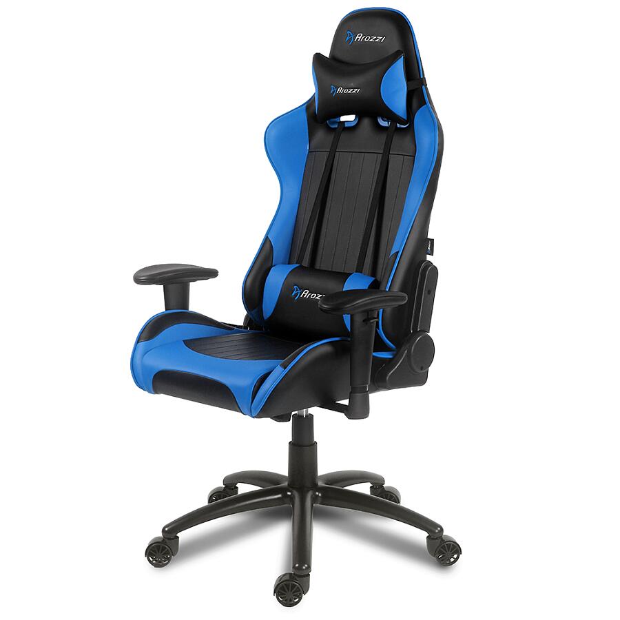 Игровое кресло Arozzi Verona Blue, искусственная кожа, черный/синий - фото 1