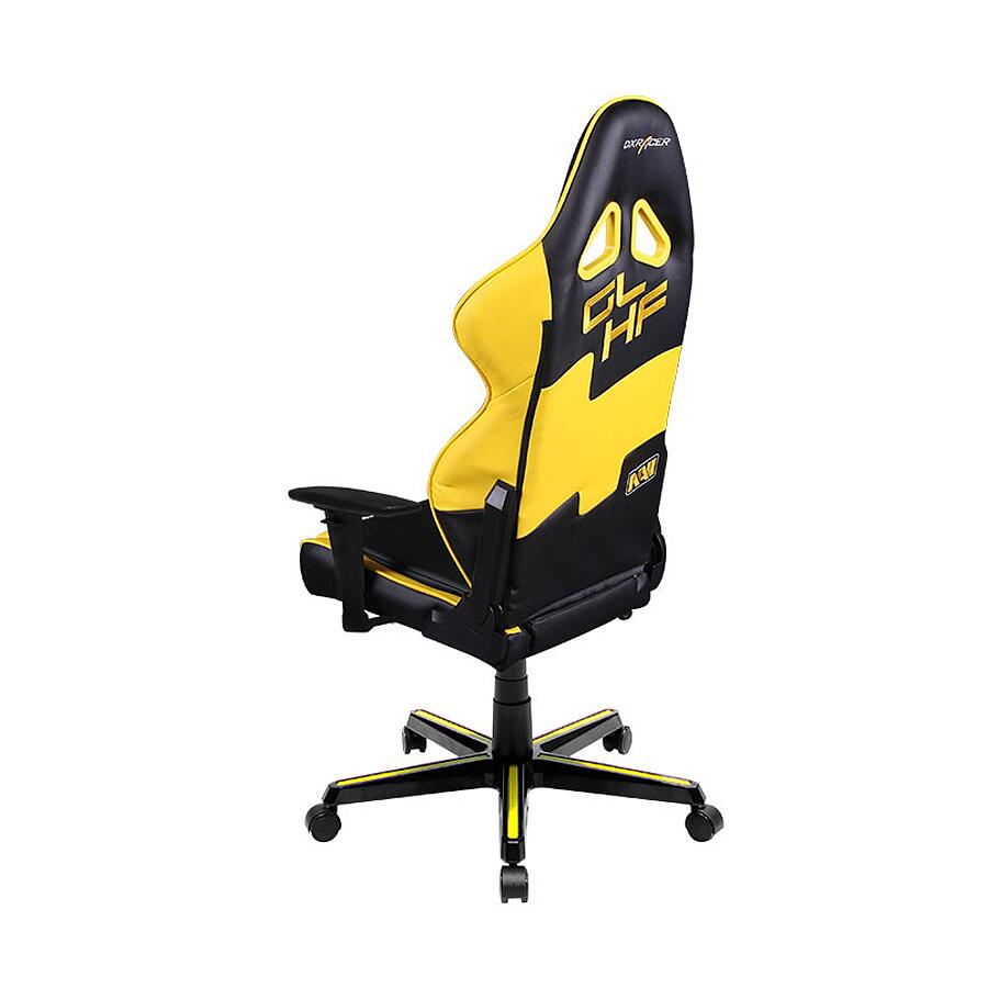 Игровое кресло DXRacer Special Edition OH/RE21/NY/NAVI, черный/желтый, искусственная кожа - фото 4