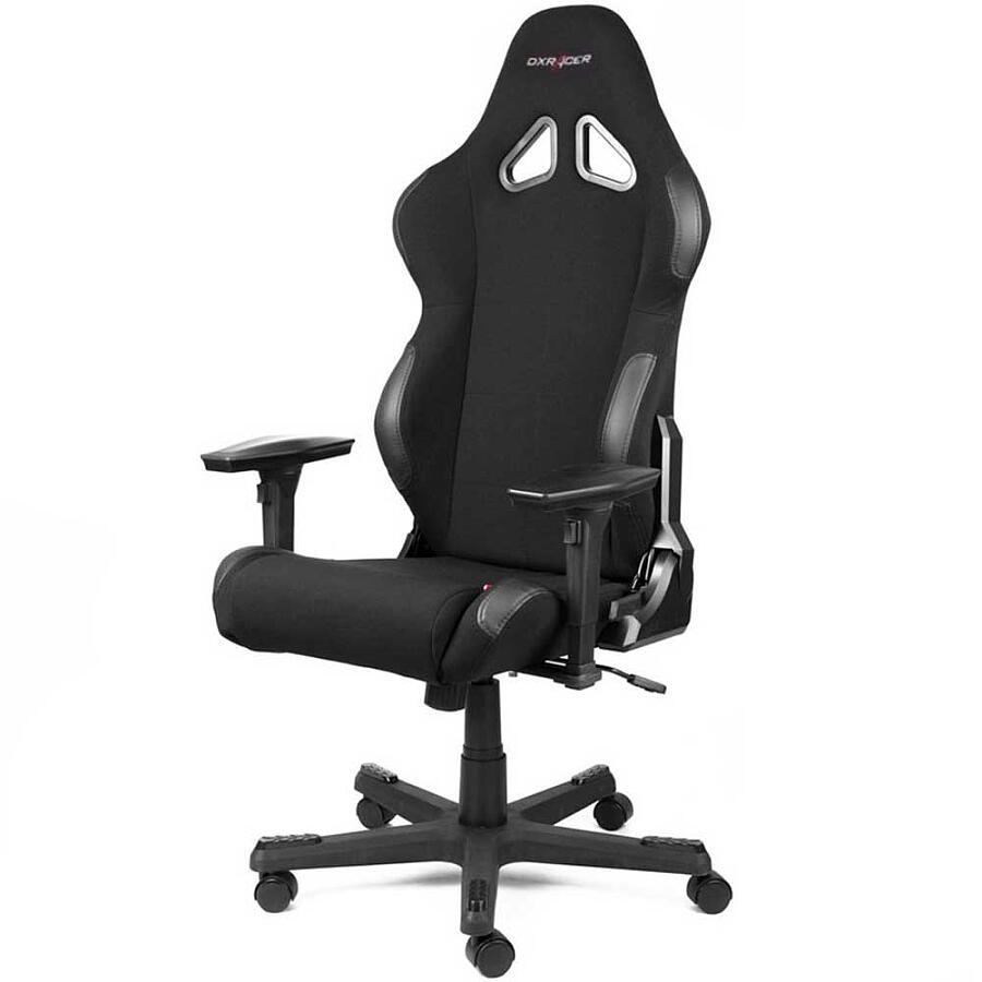 Игровое кресло DXRacer Racing OH/RW01/N, черный, ткань/экокожа - фото 2