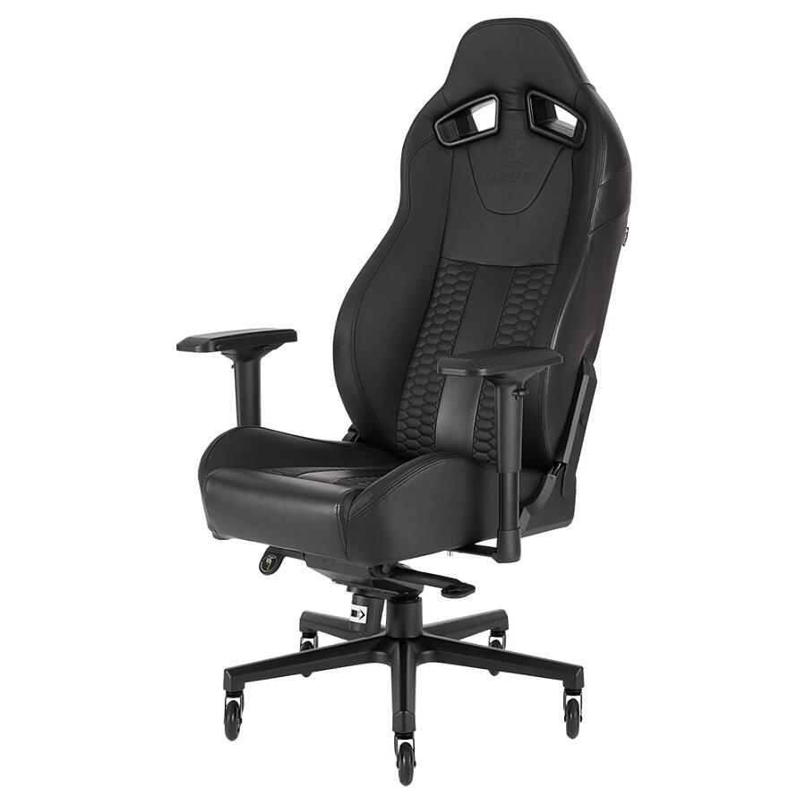 Игровое кресло Corsair T2 Road Warrior Black, искусственная кожа, черный - фото 3