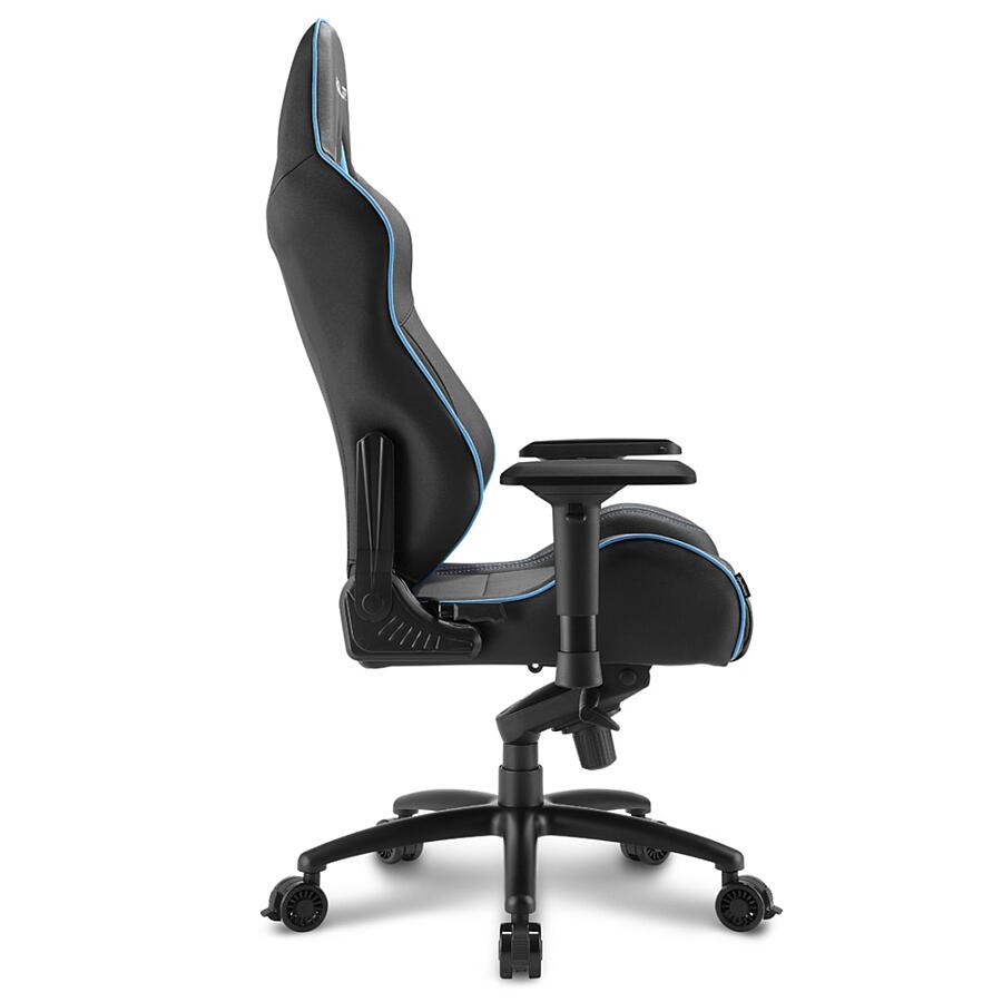 Игровое кресло Sharkoon Shark SKILLER SGS3 Blue, искусственная кожа, черный/синий - фото 4