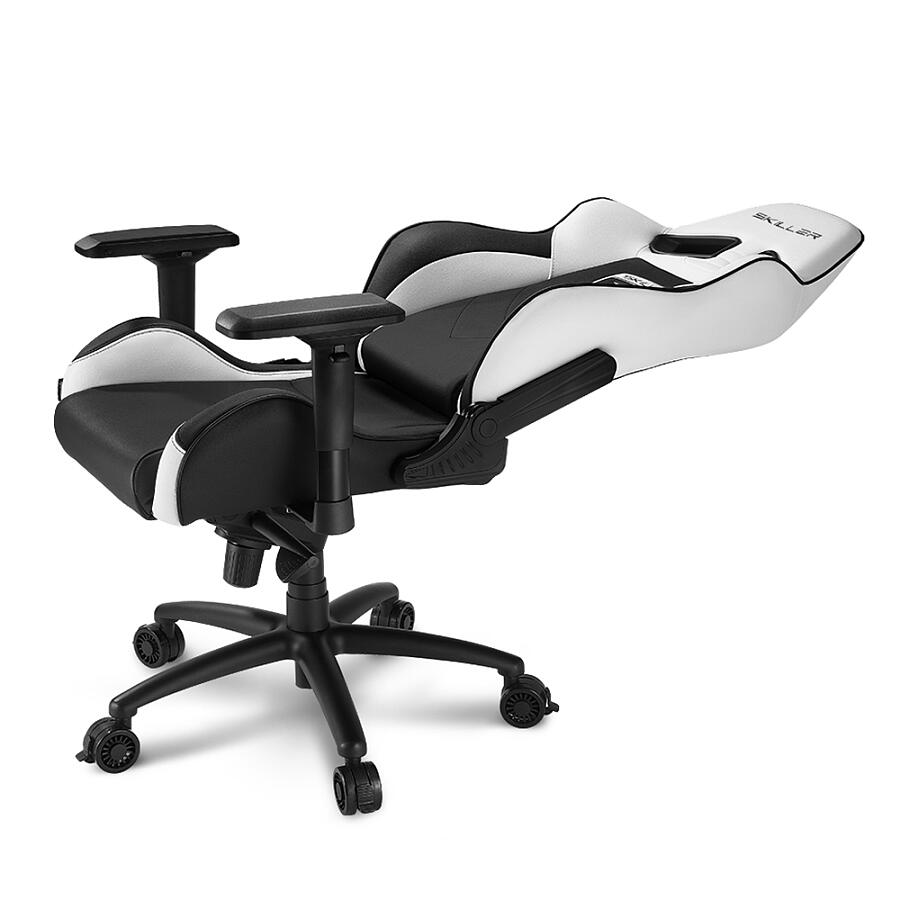 Игровое кресло Sharkoon Shark SKILLER SGS3 White, искусственная кожа, черный/белый - фото 5