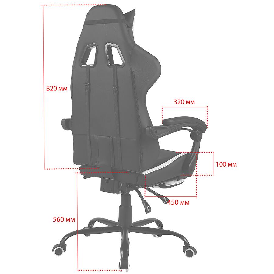 Игровое кресло VMMGame Throne Black, искусственная кожа, черный - фото 7