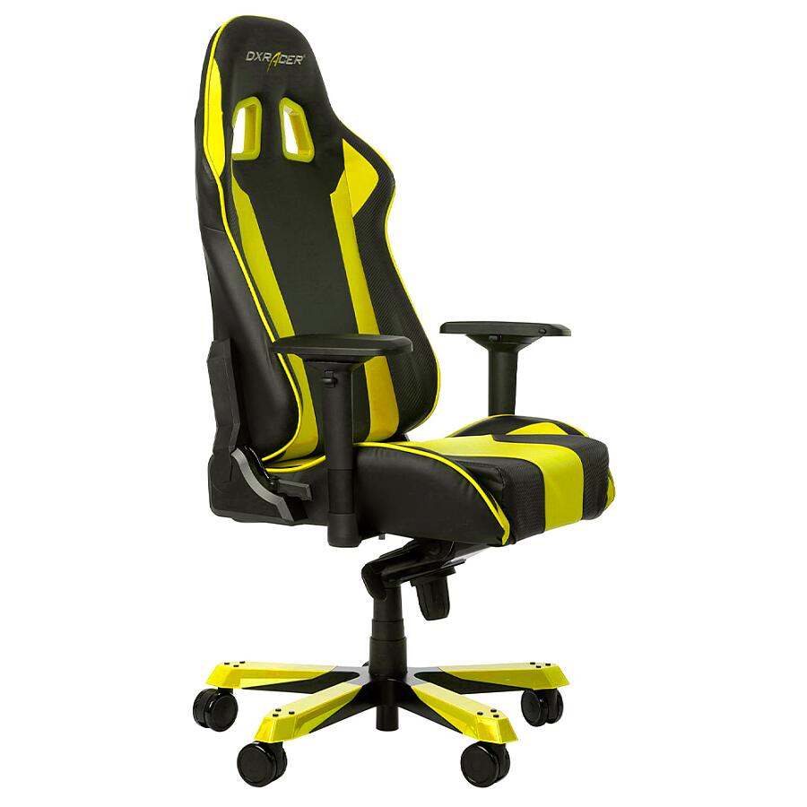 Игровое кресло DXRacer King OH/KS06/NY, черный/желтый, искусственная кожа - фото 3