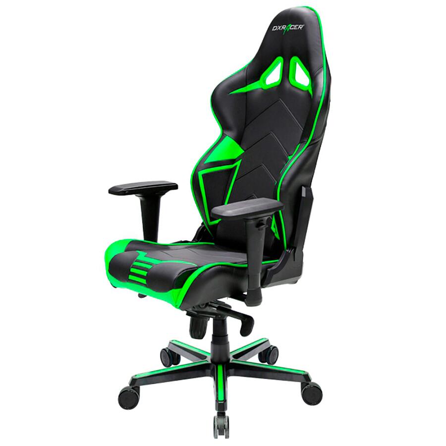 Игровое кресло DXRacer Racing OH/RV131/NE, черный/зеленый, искусственная кожа - фото 3