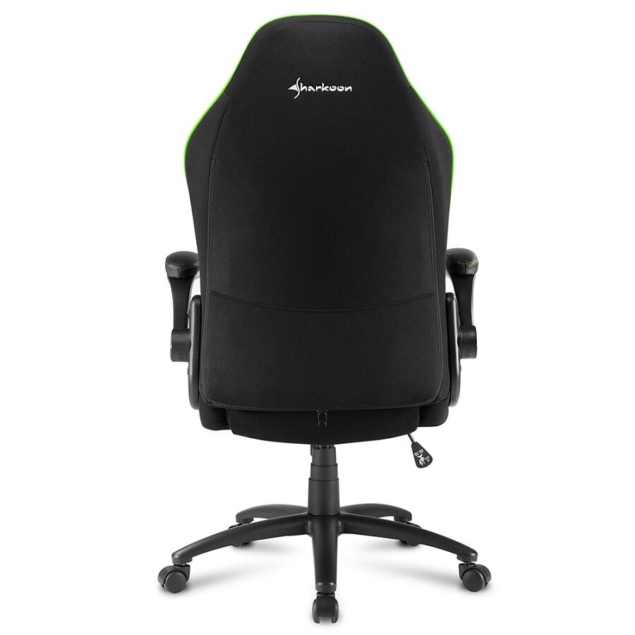 Игровое кресло Sharkoon ELBRUS 1 Green, ткань, черный/зеленый - фото 6