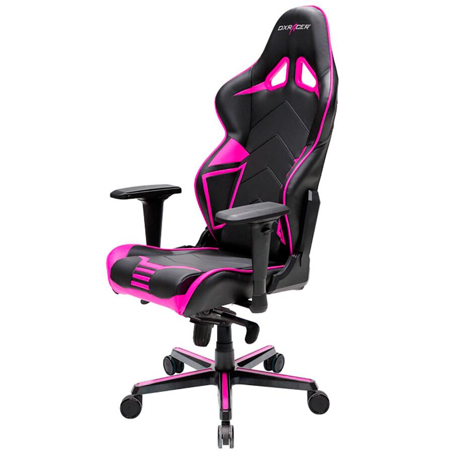Игровое кресло DXRacer Racing OH/RV131/NP, черный/фиолетовый, искусственная кожа - фото 3