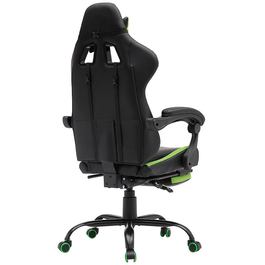 Игровое кресло VMMGame Throne Green, искусственная кожа, черный/зеленый - фото 4