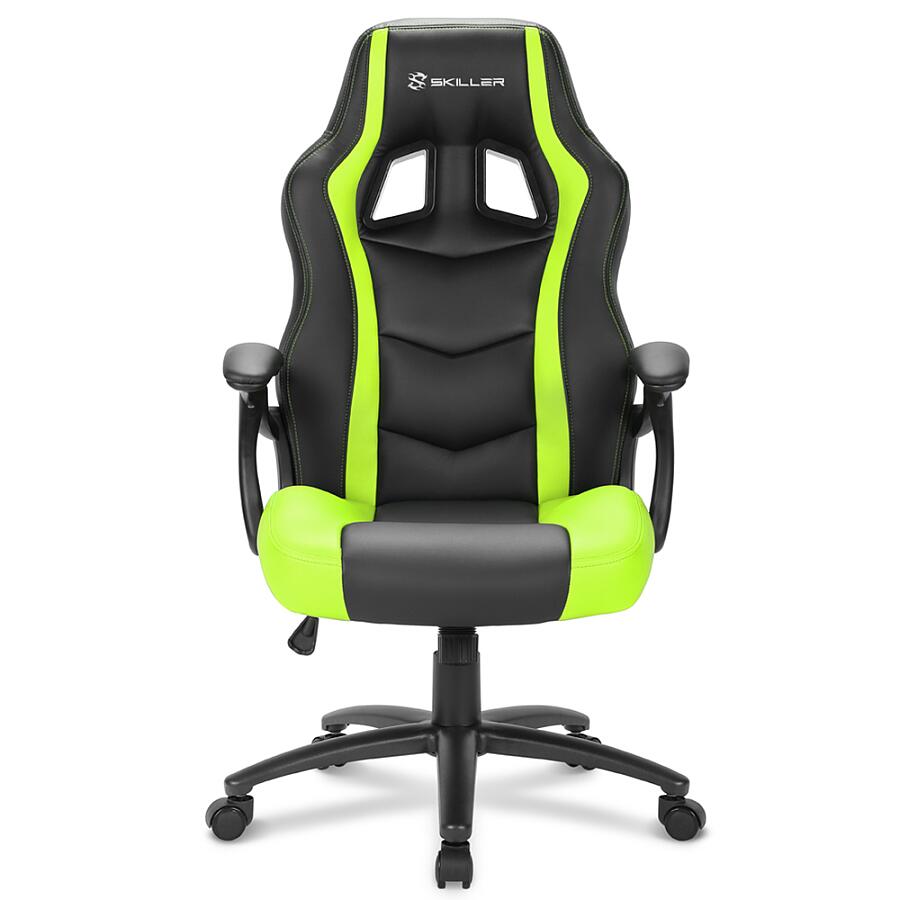 Игровое кресло Sharkoon Shark SKILLER SGS1 Green, искусственная кожа, черный/зеленый - фото 2