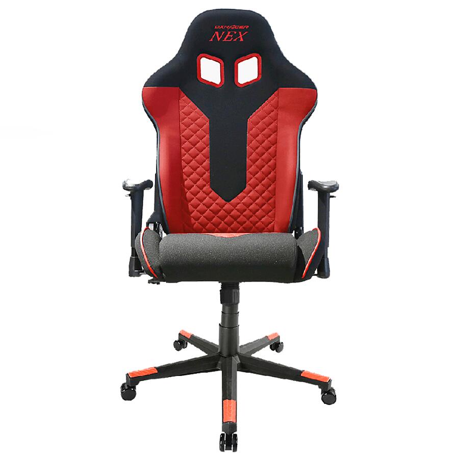 Игровое кресло DXRacer NEX EC/OK01/NR, черный/красный, ткань/экокожа - фото 2