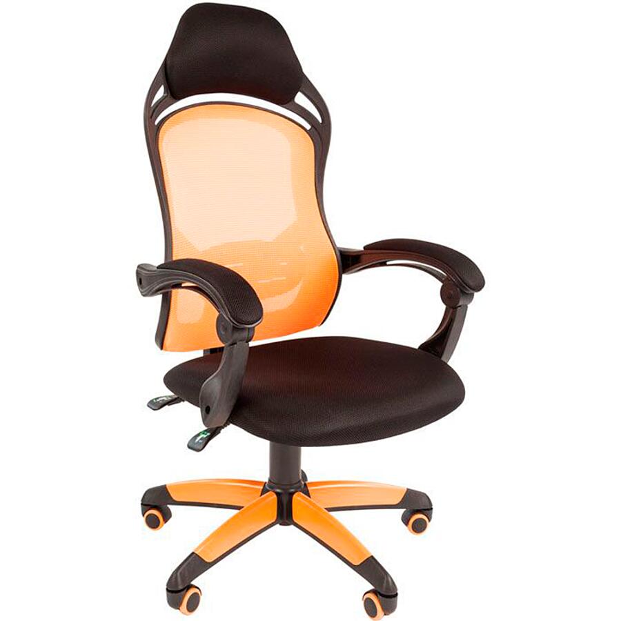 Игровое кресло Chairman Game 12 Black/Orange, ткань, черный/оранжевый - фото 3