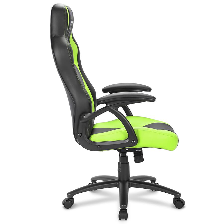 Игровое кресло Sharkoon Shark SKILLER SGS1 Green, искусственная кожа, черный/зеленый - фото 4