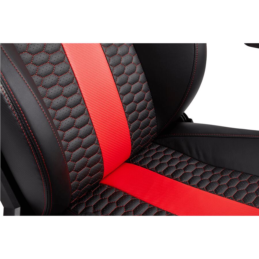 Игровое кресло Corsair T2 Road Warrior Red, искусственная кожа, черный/красный - фото 13
