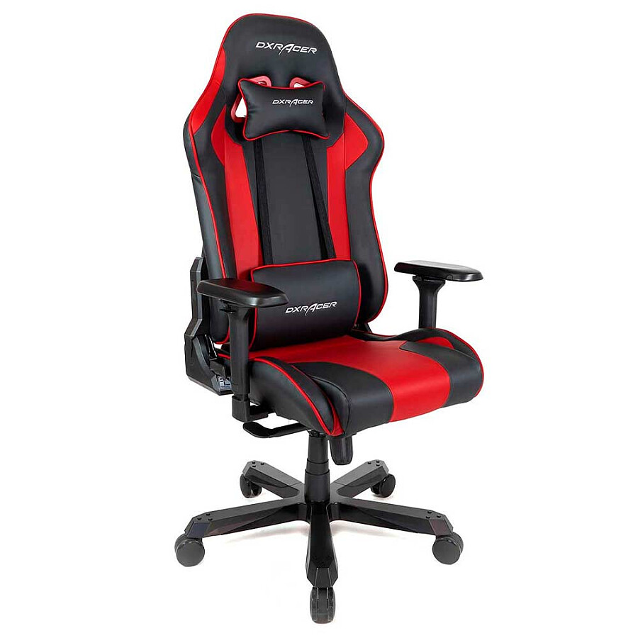 Игровое кресло DXRacer King OH/KS99/NR, черный/красный, искусственная кожа - фото 3