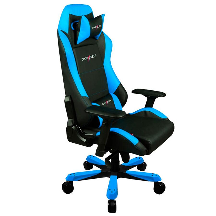 Игровое кресло DXRacer Iron OH/IS11/NB, черный/синий,  Экокожа - фото 1