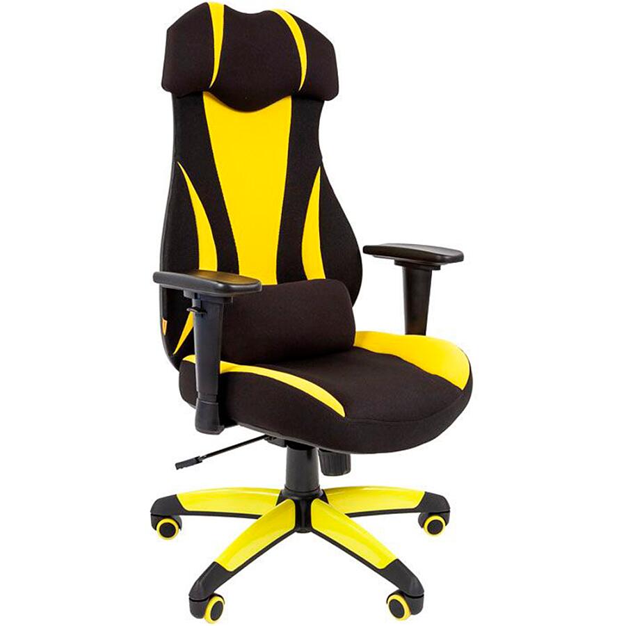 Игровое кресло Chairman Game 14 Black/Yellow, ткань, черный/желтый - фото 2