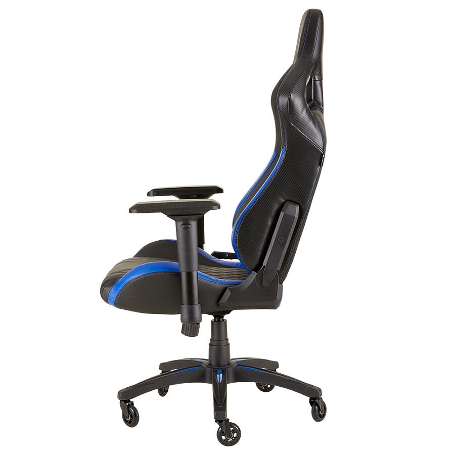 Игровое кресло Corsair T1 Race 2018 Blue, искусственная кожа, черный/синий - фото 4