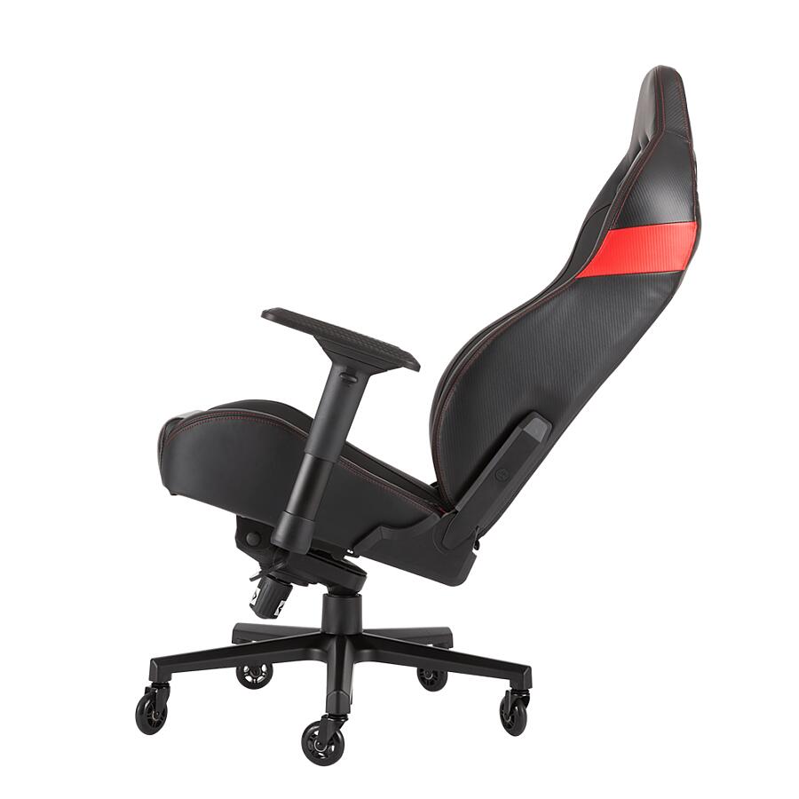 Игровое кресло Corsair T2 Road Warrior Red, искусственная кожа, черный/красный - фото 8