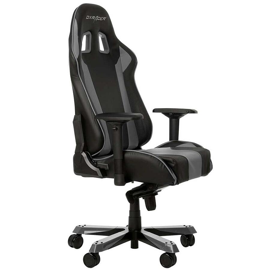 Игровое кресло DXRacer King OH/KS06/NG, черный/серый, Экокожа - фото 1