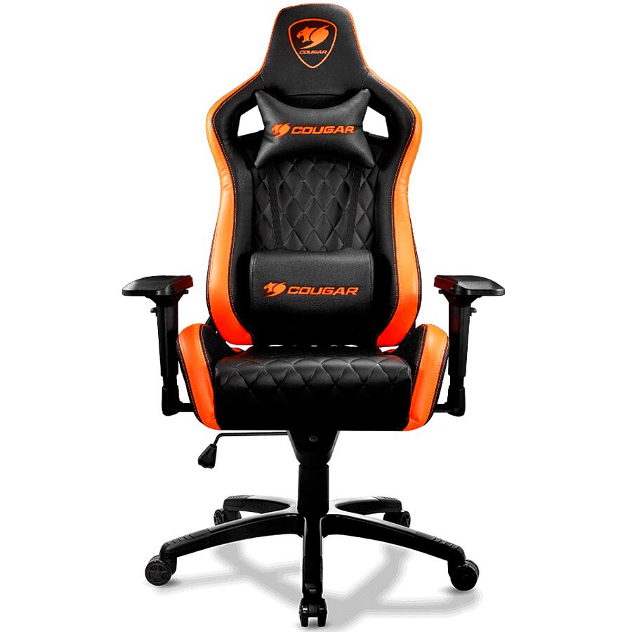 Игровое кресло COUGAR Armor S Orange, искусственная кожа, черный/оранжевый - фото 1