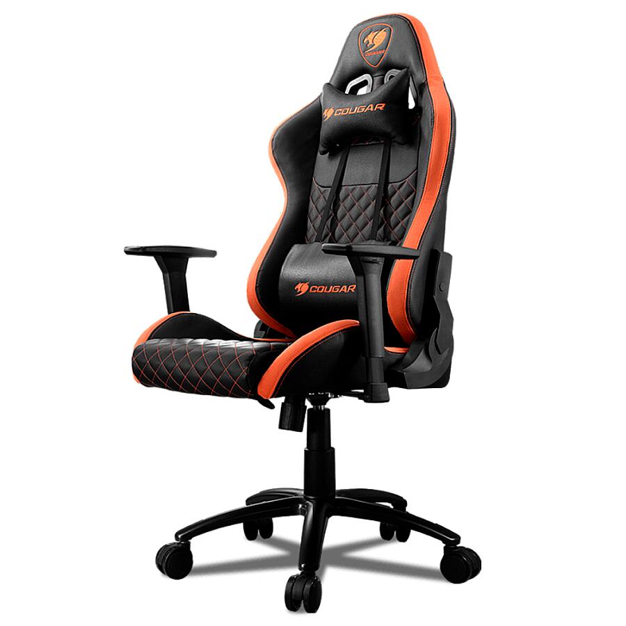 Игровое кресло COUGAR Rampart Orange, искусственная кожа, черный/оранжевый - фото 3