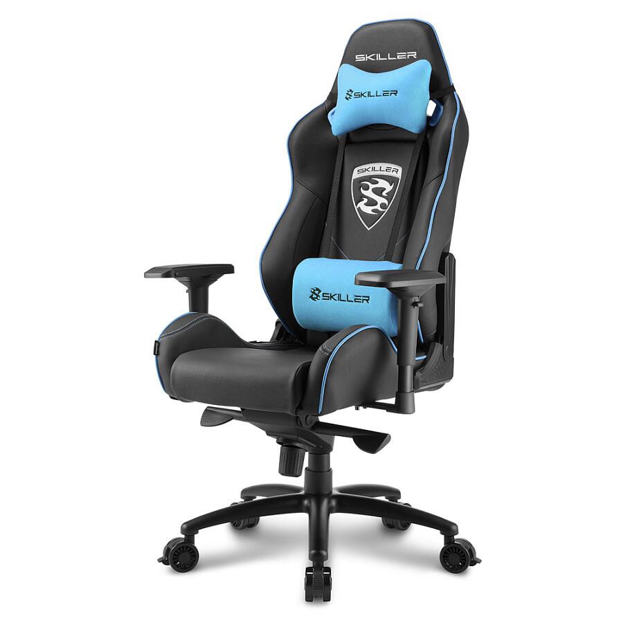 Игровое кресло Sharkoon Shark SKILLER SGS3 Blue, искусственная кожа, черный/синий - фото 1