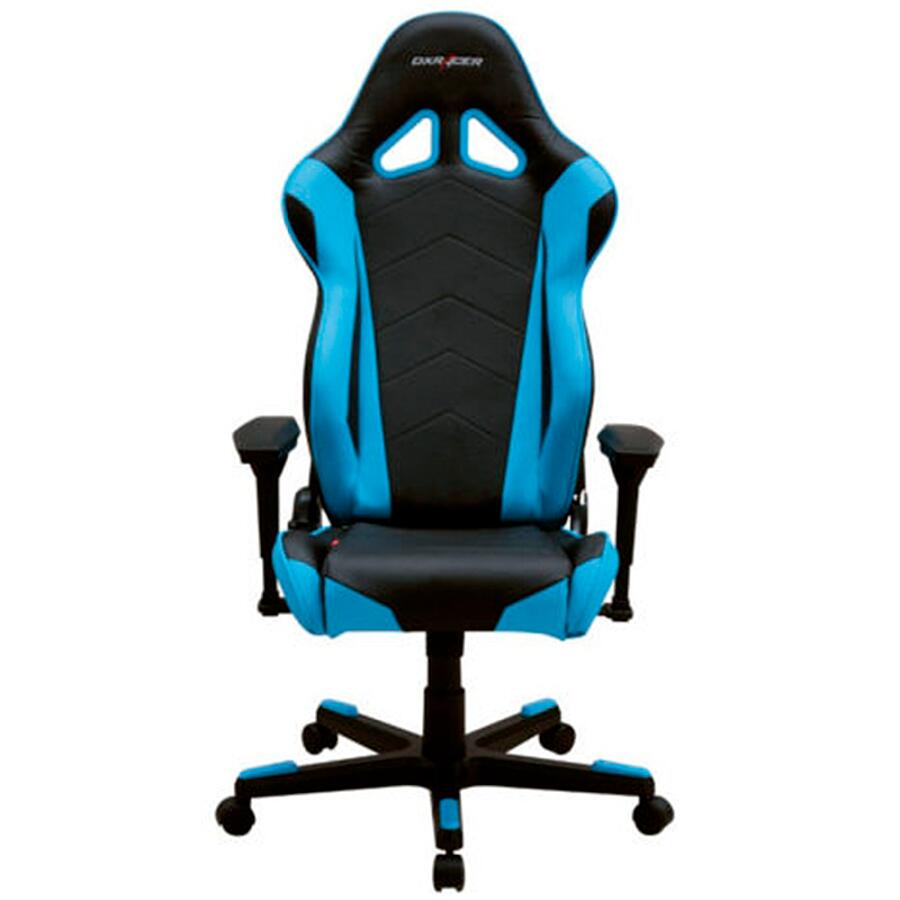 Игровое кресло DXRacer Racing OH/RE0/NB, черный/синий, искусственная кожа - фото 2