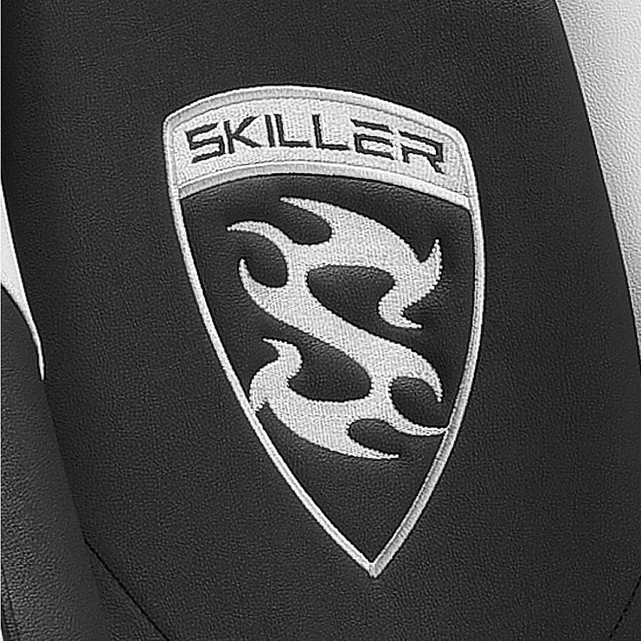 Игровое кресло Sharkoon Shark SKILLER SGS3 White, искусственная кожа, черный/белый - фото 7