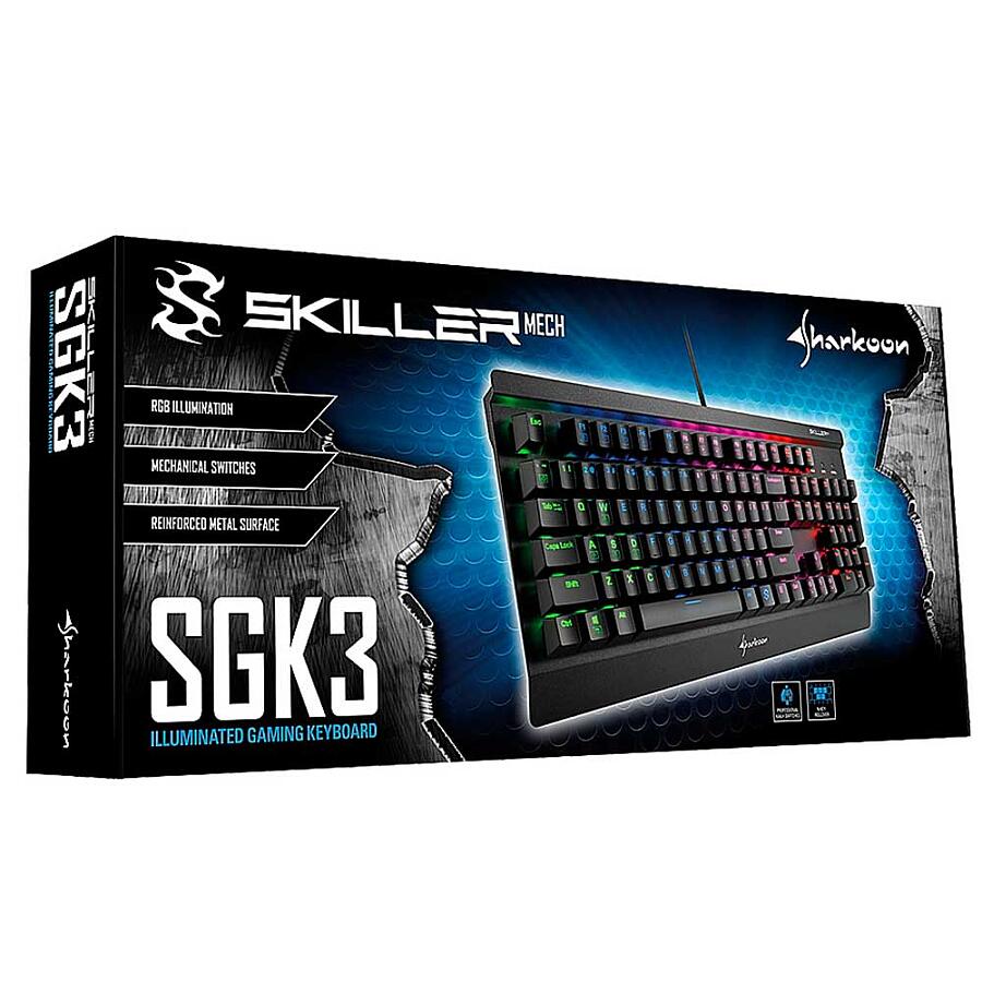 Клавиатура Sharkoon Skiller MECH SGK3 RGB Kailh Blue - фото 3