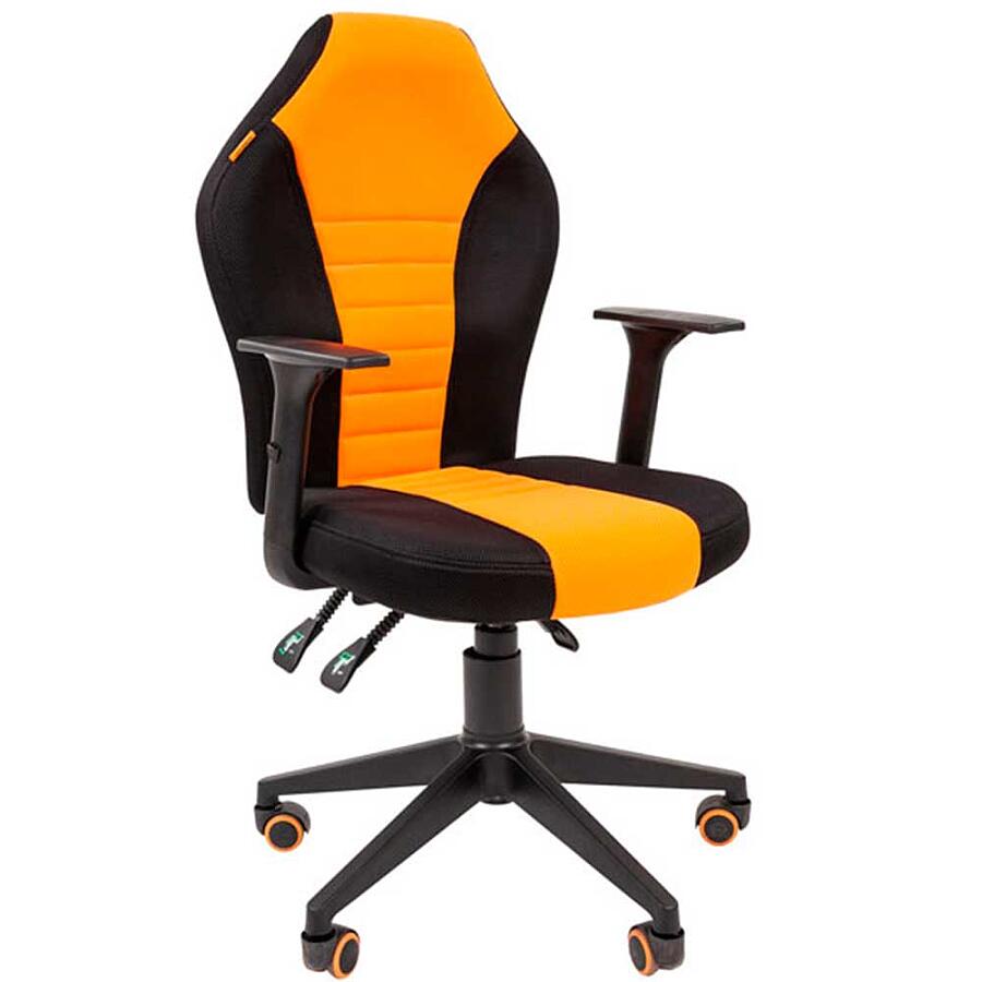 Игровое кресло Chairman Game 8 Black/Orange, ткань, черный/желтый - фото 2