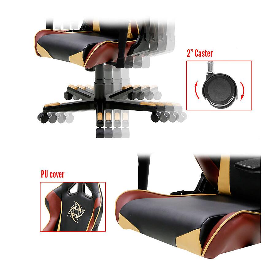 Игровое кресло DXRacer Special Edition OH/RE126/NCC/NIP, черный/коричневый, искусственная кожа - фото 6