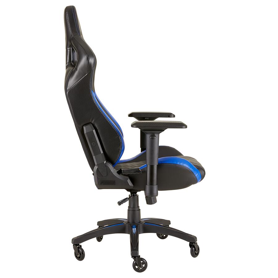 Игровое кресло Corsair T1 Race 2018 Blue, искусственная кожа, черный/синий - фото 7