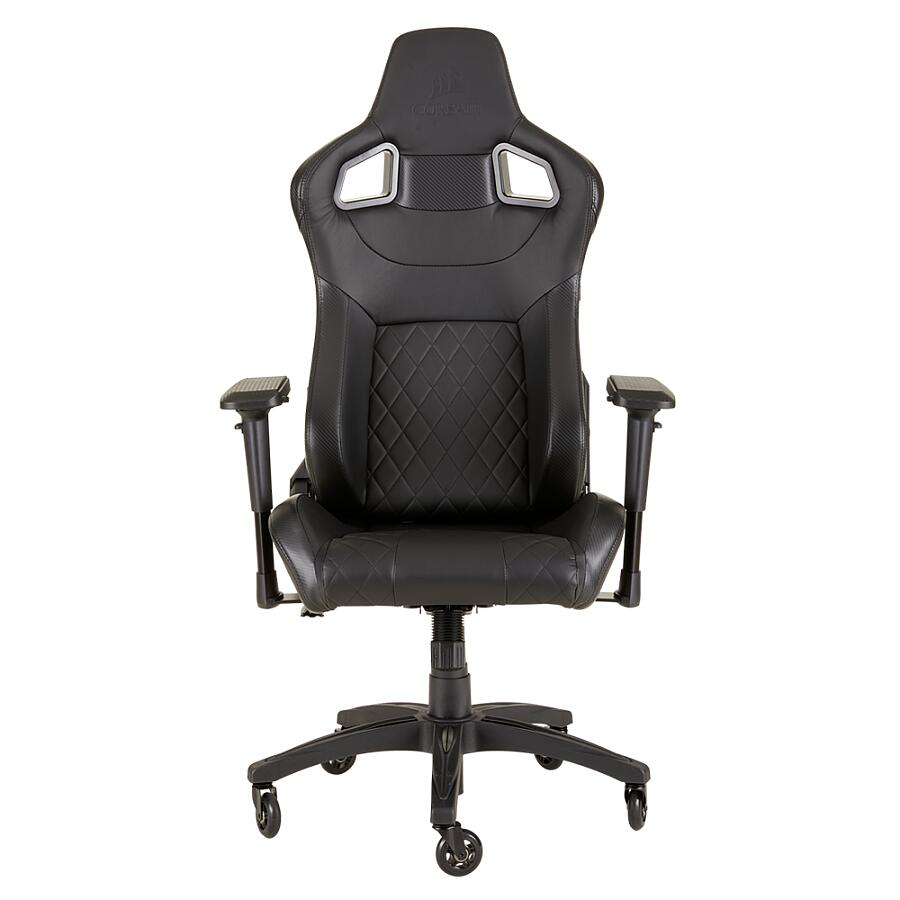 Игровое кресло Corsair T1 Race 2018 Black, искусственная кожа, черный - фото 2