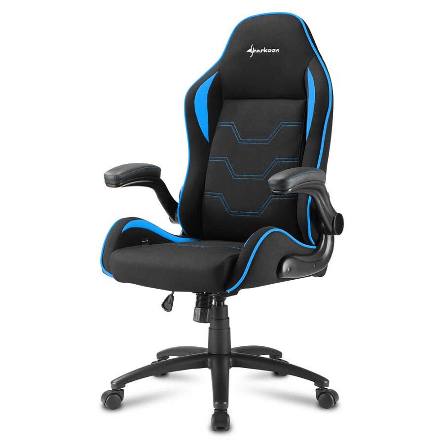 Игровое кресло Sharkoon ELBRUS 1 Blue, ткань, черный/синий - фото 1