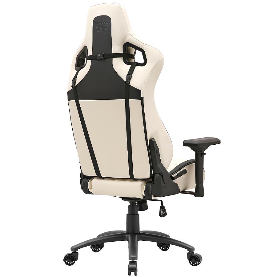Игровое кресло VMMGame Maroon Beige, искусственная кожа, белый - фото 4