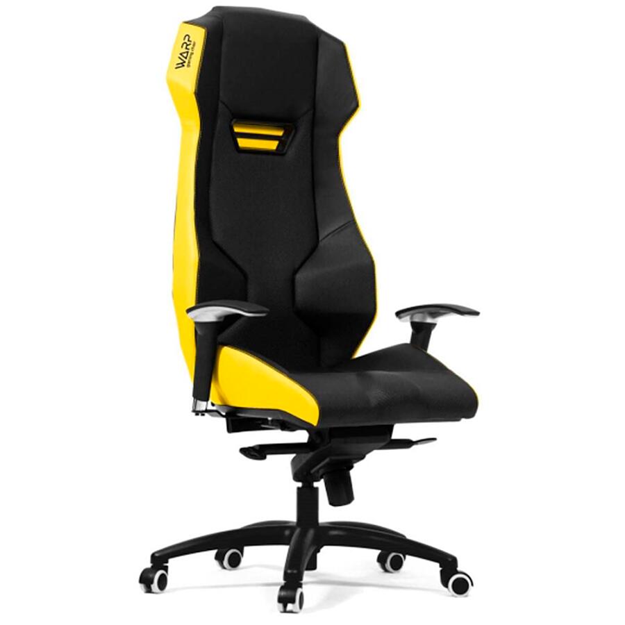 Игровое кресло WARP ZE Black/Yellow, искусственная кожа, черный/желтый - фото 1