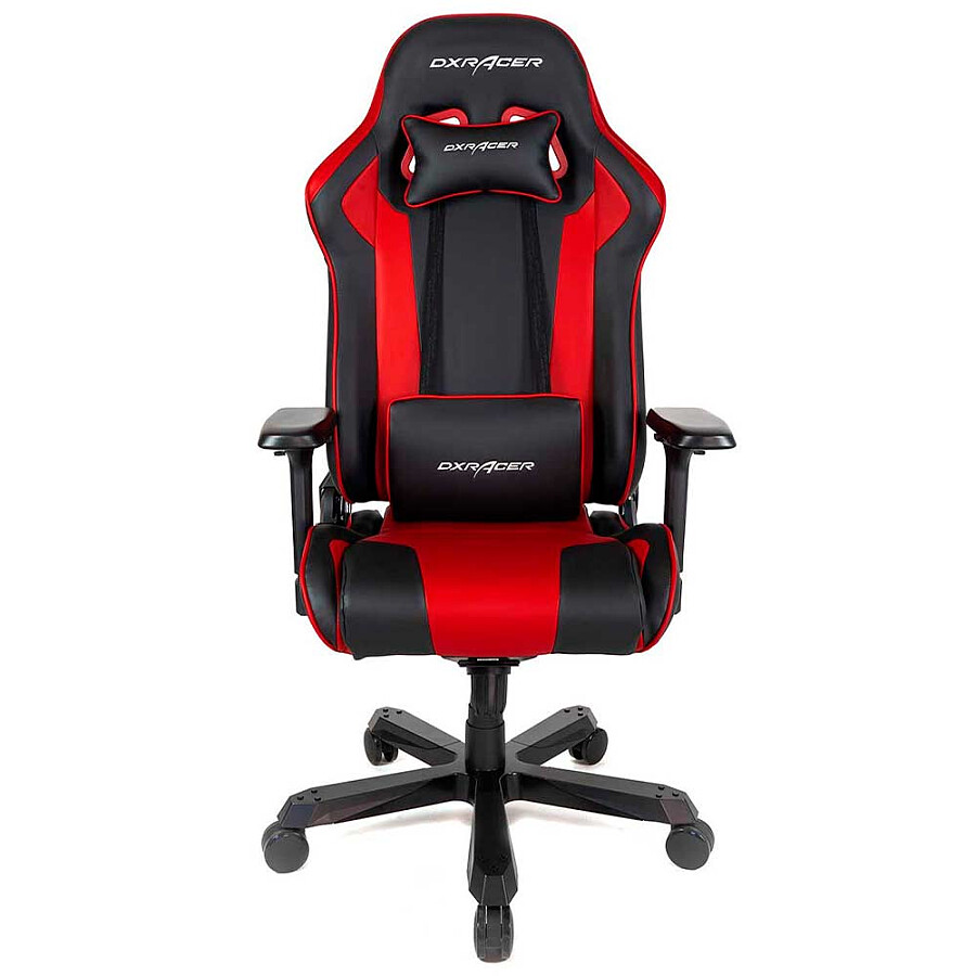 Игровое кресло DXRacer King OH/KS99/NR, черный/красный, искусственная кожа - фото 2